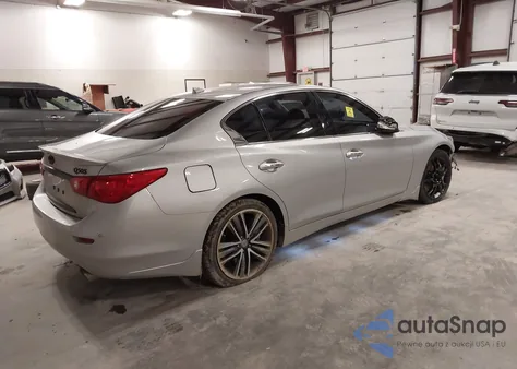 2014 Infiniti Q50 Hybrid Premium/Sport z USA, uszkodzony, nr VIN JN1AV7AR1EM703282